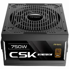 Fuente De Poder Antec Csk750 Dc, 750w , 80 Plus Bronze, Pcie 5.1, Negra