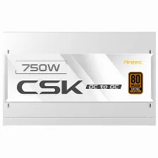 Fuente De Poder Antec Csk750 Dc, 750w , 80 Plus Bronze, Pcie 5.1, Blanco
