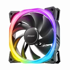 Kit 3 Ventiladores Antec Fusion 120 Argb, 120mm, Incluye Controlador, Negro