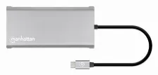 Docking Station Manhattan Usb-c Para Triple Monitor 5 Gbit/s, Usb C 3.2 Gen 1, Hdmi 2.0, Usb A 3.2 Gen 1, Aluminio