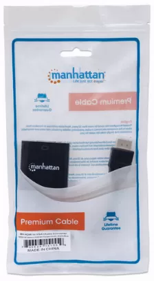 Adaptador Manhattan Hdmi Macho A Vga Hembra, Audio 3.5, 1080p, Negro