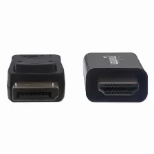 Cable Manhattan Displayport 1.1 A Hdmi 1.2, Full Hd, 60hz, 1 Metro, Negro