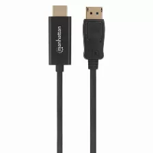 Cable Manhattan Displayport 1.1 A Hdmi 1.2, Full Hd, 60hz, 1 Metro, Negro