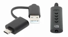 Divisor Audio Manhattan 153560 Usb-c & Usb-a A Usb-a & 3.5 Mm, 1 M, Negro