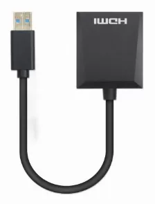 Adaptador Video Manhattan Convertidor De Usb-a A Hdmi 1080p, Ce Fcc Rohs Reach Ukca, Negro, Plástico, Windows 10, Windows 11, Windows 7, Windows 8.1, Macos, 45 Mm