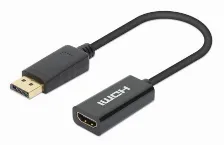 Adaptador Vídeo Manhattan 153713 Displayport A Hdmi, 0.15 M, Negro