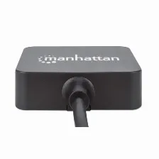 Hub Manhattan Usb 3.0 De Supervelocidad, 4x Usb A, 5000 Mbit/s, Sin Fuente,(162296)