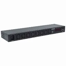 Sistema De Alimentacion Intellinet 8 Salidas Ac, Conector Acoplador C20, 50 - 60 Hz, Máxima Corriente 20 A, Color Negro