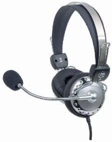 Diadema Manhattan Audifonos Acolchados Microfono Plata