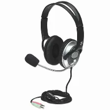 Audífonos Manhattan Audífonos Estéreo Clásicos Diadema, Alámbrico, 3.5 Mm, Negro