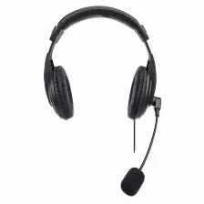 Diadema Manhattan 179843, Microfono Boom, Conectividad Alambrico, Conector Usb 3.1, Color Negro
