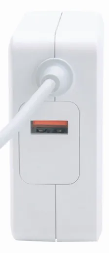 Cargador Manhattan 180245 100 - 240 V, Netbook, Tableta, Interior, 1usb, 1usb-c, 60 W, Blanco