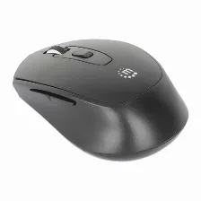 Mouse Manhattan 190343 óptico, 6 Botones, 1600 Dpi, Rf Inalámbrico, 10 M, Negro