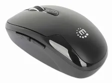 Mouse Manhattan óptico, 6 Botones, 1600 Dpi, Rf Inalámbrico, 10 M, Negro