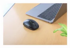 Mouse Manhattan óptico, 6 Botones, 1600 Dpi, Rf Inalámbrico, 10 M, Negro