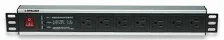 Barra Intellinet Multicontactos Con Supresor De Picos, 7 Contactos, Nema 5-15, Montable Para Rack O Gabinete De 19pulg.,
