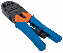 Pinza Ponchadora Intellinet Rj45/rj12/rj11 Con Pelacable, Azul