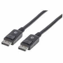 Cable Manhattan Displayport Macho A Macho, 60hz, 1.3 Metro, Negro