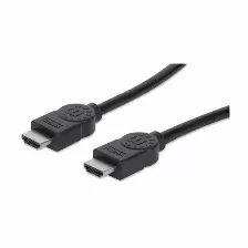 Cable Manhattan Hdmi, Hdmi Macho A Macho, 15 Metros, 4k, Blindado, Negro