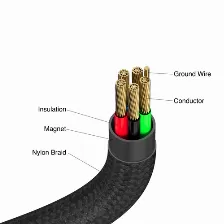 Cable Usb Magnetico Verbatim, Usb-c A Usb-c, 60w, 480mbps, 120cm, Negro