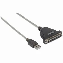 Cable Adaptador Manhattan 336581 De Usb2.0 A Paralelo Db25, 1.8 Metros Blister