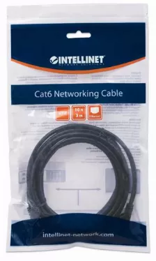 Patchcord Intellinet Cable De Red, Cat6, Utp Cat6, 3 M, U/utp (utp), Negro