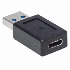 Adaptador Manhattan Usb-a A Usb-c, Negro