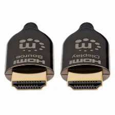 Cable Hdmi Manhattan Cable Hdmi óptico Activo Con Clasificación Plénum 50 M, 18 Gbit/s, Negro