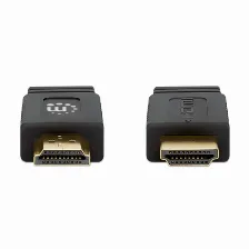 Cable Hdmi Manhattan Canal Ethernet, 10 M, Negro