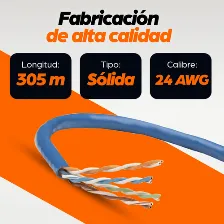 Bobina De Cable Utp Intellinet Cat 5e 305 Metros Azul