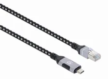 Patchcord Manhattan 394826 2 M, Negro, Plata