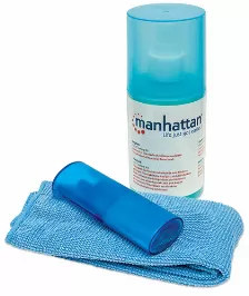 Kit De Limpieza Manhattan Para Pc Y Pantallas, Solucion De Limpieza 200ml, Pano Limpiador Y Cepillo Suave