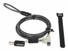 Cable Antirrobo Manhattan Kensington, Llave, 1.5 M, Acero, Zinc, Negro