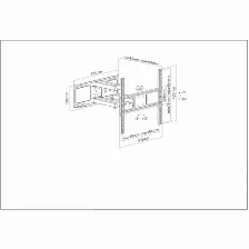 Soporte De Pared Manhattan, Maximo De 40kg De 32 A 55 Pulgadas, Articulado, Ajuste De Inclinacion, Giro O Nivel, Negro