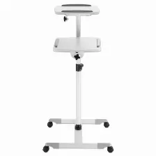 Soporte Manhattan Soporte De Carrito Para Proyectores Y Laptops Carrito Multimedia, Gris, Blanco