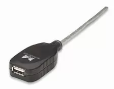 Cable Usb 2.0 Manhattan , 5 Metros, Macho A Hembra, Plata, (519779)
