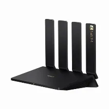 Ruteador Inalámbrico Huawei Wifi Be3 Pro 4 Ant., Wi-fi 7 (802.11be), 4 Rj-45, 3600 Mbit/s, Negro