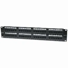 Panel De Parcheo Intellinet Cat6, 48 Puertos, 2u, Montable En Rack, Negro