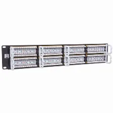 Panel De Parcheo Intellinet Cat6, 48 Puertos, 2u, Montable En Rack, Negro