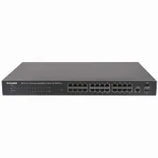 Switch Intellinet Gestionado, Rj-45 24, Gigabit Ethernet (10/100/1000), Negro