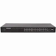 Switch Intellinet Gestionado, Rj-45 24, Gigabit Ethernet (10/100/1000), 1u, Negro