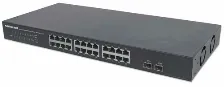 Switch Intellinet No Administrado, L2, Rj-45 24, Gigabit Ethernet (10/100/1000), 1u, Negro