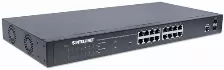 Switch Intellinet Gestionado, L2+, Rj-45 16, Gigabit Ethernet (10/100/1000), (poe +) 16, 1u, Negro