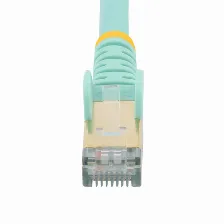 Patchcord Startech.com Cat6a, 0.5 M, U/ftp (stp), Turquesa
