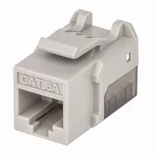 Jack Keystone Intellinet Cat 6a, Gris Con Negro, 772341