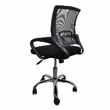Silla Gerencial Modamob, Modelo Everest, Respaldo De Malla, Reposabrazos, Piston De Gas C3 120kg, Base Metalica Con 5 Ruedas, Color Negro