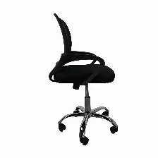 Silla Gerencial Modamob, Modelo Everest, Respaldo De Malla, Reposabrazos, Piston De Gas C3 120kg, Base Metalica Con 5 Ruedas, Color Negro