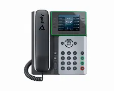 Teléfono Ip Hp Poly Terminal Con Conexión Por Cable, 8 Líneas, Negro