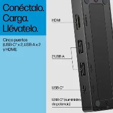Docking Station Hp Hub Usb-c G3 Para Viaje Usb 3.2 Gen 2 (3.1 Gen 2) Type-c, Hdmi 1