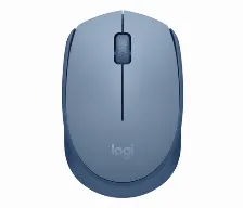 Mouse Logitech M170 Optico, 3 Botones, 1000 Dpi, Rf Inalambrico, Bateria Aa, Color Azul